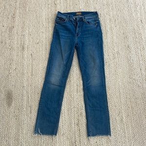 Mother Mid arise Dazzler Ankle Fray